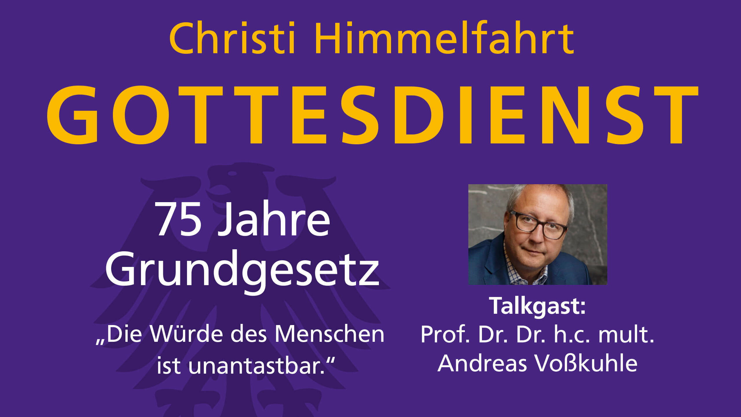 Gottesdienst mit Talk zum Thema „Die Würde des Menschen ist unantastbar“ – 75 Jahre Grundgesetz